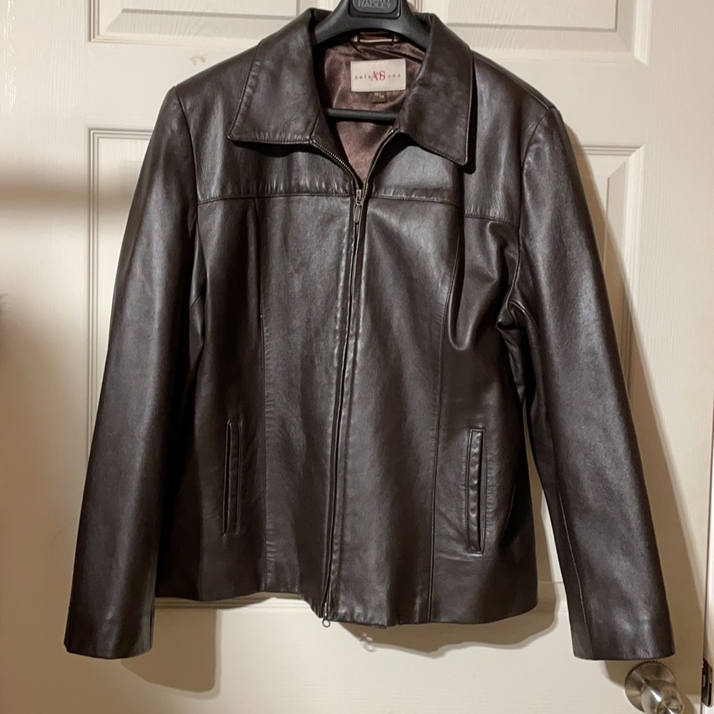 A&S Selections thick leather jacket